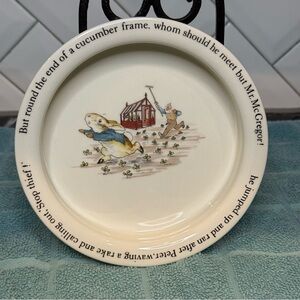 Vintage WEDGWOOD Peter Rabbit Porridge Bowl - Frederick Warne & Co 1990s